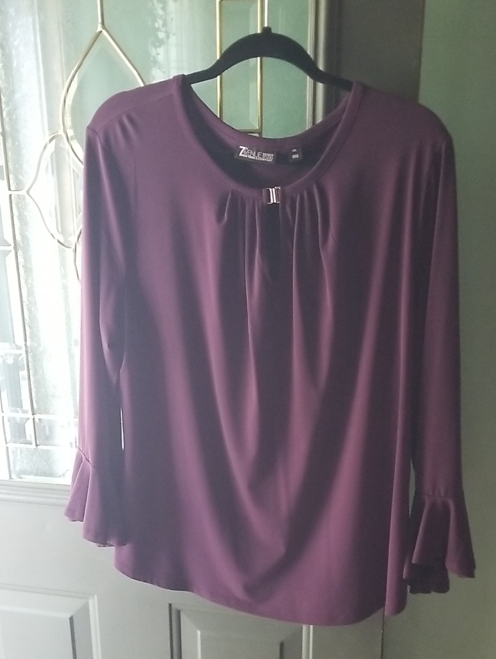 New York And Company Ruffle Cuff Top